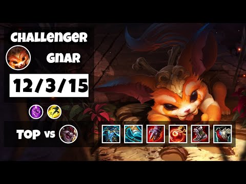 Gnar vs Kled KOREAN Challenger TOP (12/3/15) - v11.10