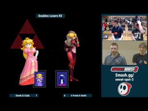 Sweet Spot 3 SSBM - Derek & Cuda Vs. A Panda & Snails - Doubles Losers Round 2