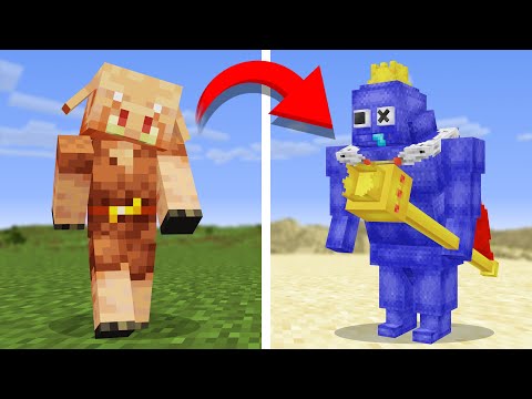 I remade every mob into Realistic Rainbow Friends in Minecraft