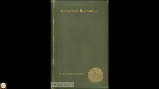 Literary blunders. A chapter in the history of human error