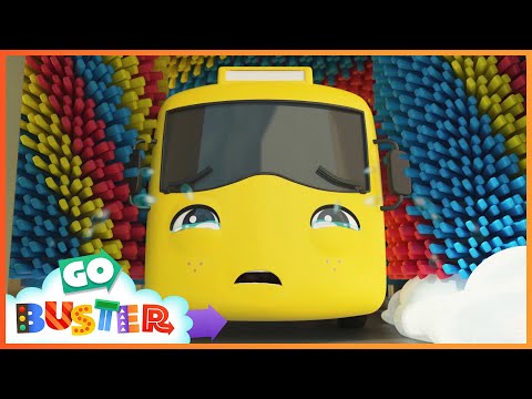 🦸‍♂️ Super Friends Save the Carwash! | Go Buster - Bus Cartoons & Kids Stories