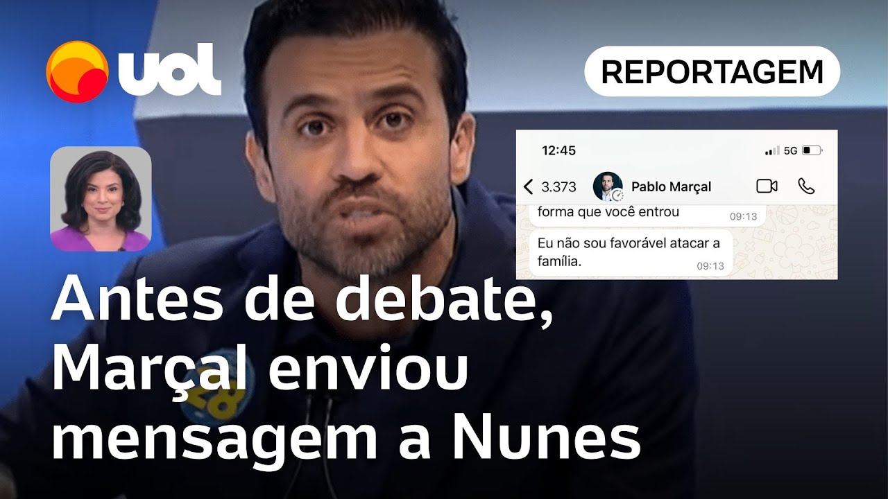 Marçal enviou mensagem a Nunes antes de debate: 'Não sou favorável a atacar família' | Raquel Landim