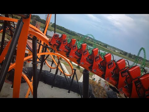 Back row point of view footage of Fire Runner