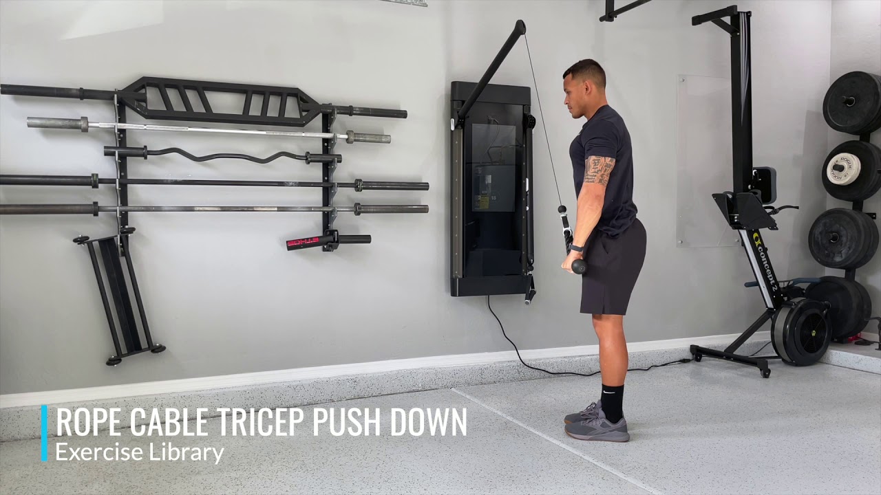 Rope Cable Tricep Pushdown - YouTube