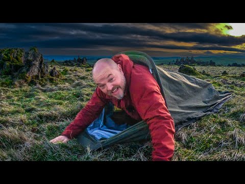 Tiny tent camping in the rain