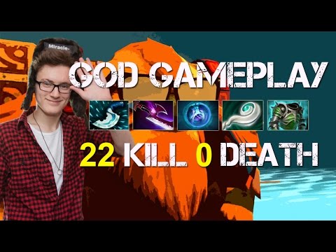 Dota 2 Miracle Earthshaker - GOD GAMEPLAY 22 Kill/0 Death