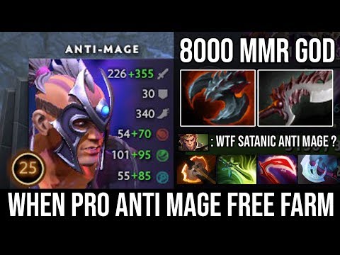 This Happen When You Let 8K MMR Anti Mage Free Farm | Crazy 1Vs9 One Man Carry with Satanic DotA 2