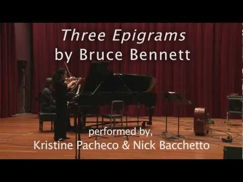 Three Epigrams by Bruce Bennett