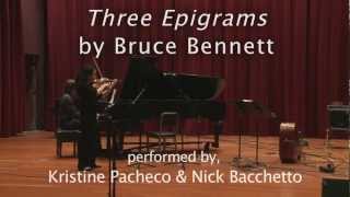 Three Epigrams by Bruce Bennett