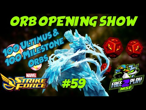 100 Ultimus Orbs & 100 Milestone Orbs | Iceman Edition #59 - Marvel Strike Force