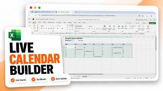 How to Create a Dynamic Calendar from a List of Events in Excel