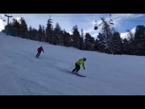 Daniele Cassioli a Pila con il Gruppo Verbanese Sciatori Ciechi
