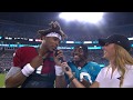 Cam Newton and Curtis Samuel dancing to "Bad and Boujee"