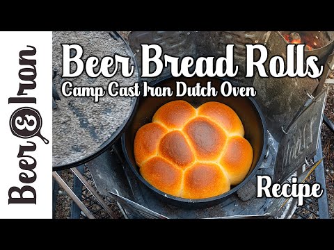 Easy Beer Bread Rolls Baked in a Camp Cast Iron Dutch Oven Recipe