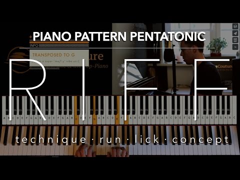 [Riff] Pentatonic RunDown | Piano Pattern Technique Tutorial by Piano Couture