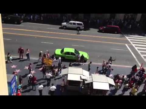 Preaching on Hollywood blvd.
