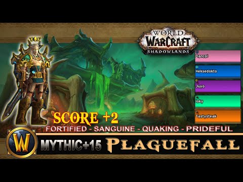 Plaguefall Mythic 15 Fortified Sanguine Quaking Prideful Prot Paladin Shadowlands