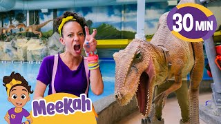 Meekah and Stanley the Raptor! Fun Go Karts and Racing