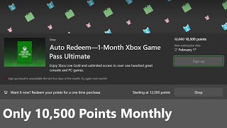 How To Auto Redeem Free Xbox Game Pass Ultimate With Microsoft Rewards For 10.5K Points Monthly.