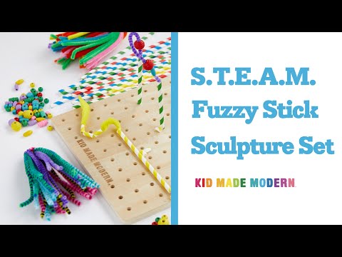 Fuzzy Stick Sculpture Set - Montessori Services