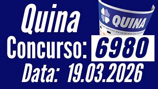 Resultado Quina 6980 resultado de hoje 19/03 / Fernando Arruda Loterias