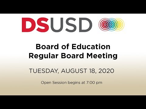 Regular Board Meeting of August 18, 2020