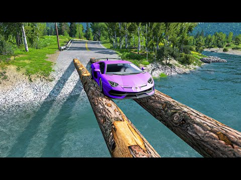 Cars vs Log Bridge #1 – BeamNG.Drive | BeamNG Fun
