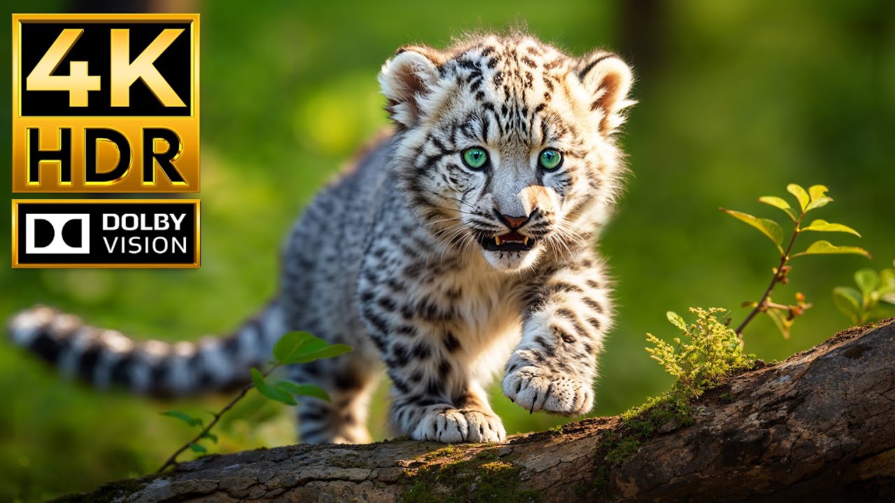 BABY ANIMALS 4K HDR | with Cinematic Sound (Colorful Animal Life)