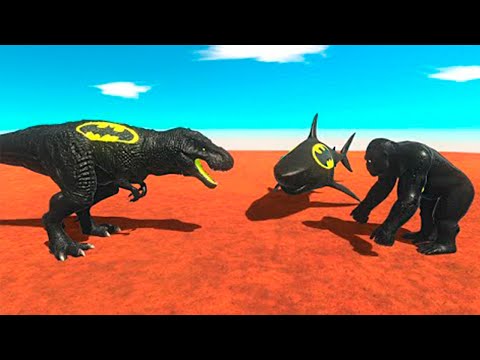 VENOM BATTLE. T-REX VS GORO VS SHARK - Animal Revolt Battle Simulator