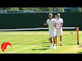 Novak Djokovic Workout On Court