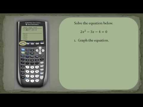 How to Solve a Quadratic Equation Using a Ti84