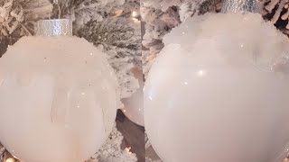 GLITTER ORNAMENTS | SPARKLY ICICLES | QUICK AND EASY DIY |HIGH-END DIY | UNDER $6.00 TO MAKE | 2023