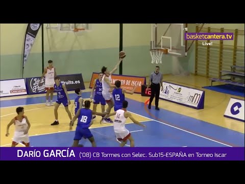 DARÍO GARCÍA ('08) CB. Tormes. Con Selec. Sub15-España en Torneo Iscar #BasketCantera.TV