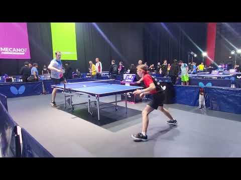 Pingpong World Cup Mexico 2024 Marek Záškodný (1977) CZE vs Beau Devos (2305-H) BEL Sandpaper Groups