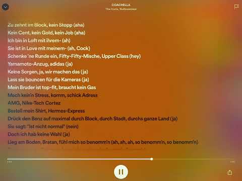 Coachella-The Ironie•Nullzweizwei (lyrics)