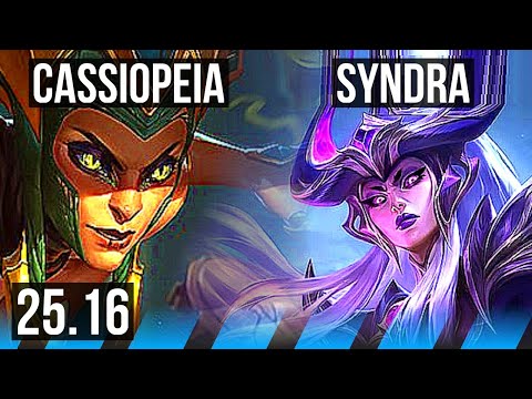 CASSIOPEIA vs SYNDRA (MID) | 6/1/9 | KR Grandmaster | 25.16