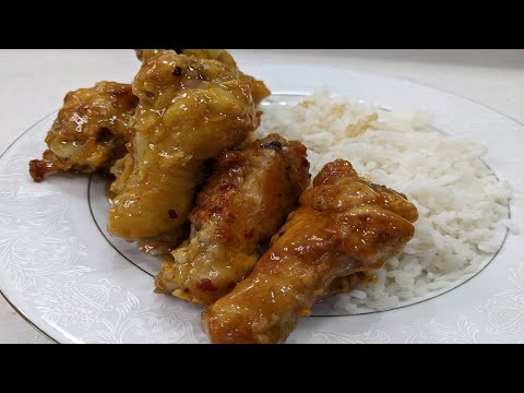 CRISPY FRIED ORANGE CHICKEN WINGS AIR FRYER