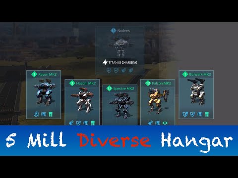 War Robots: 5 Million Damage Diverse Hangar