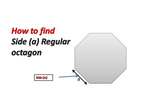 How to find  Side (a) Regular octagon