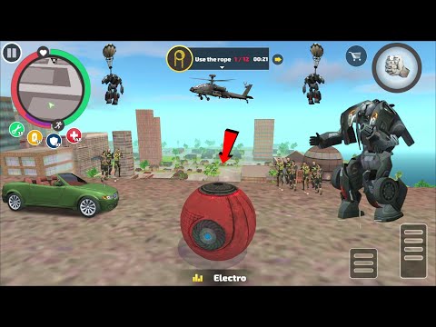 Rope Hero Vice Town (Transformer Robot Ball Fight Black Robot Car) - Android Gameplay HD