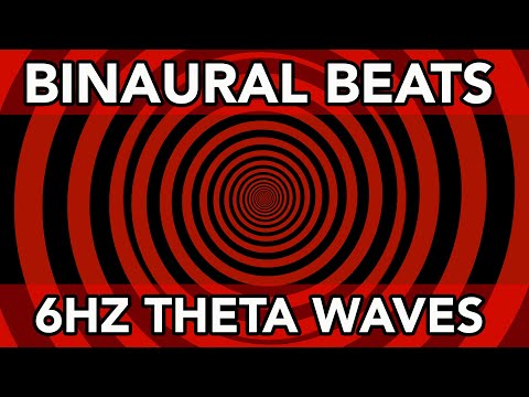 Binaurale Beats 6Hz, Thetawellen mit Musik und Spirale. 4K - 432 Hz