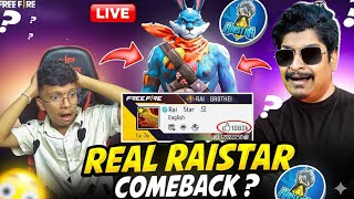 Raistar Comeback 😱 Real Or Fake  PUSH TO GRANDMASTER LIVE 🤫🔴