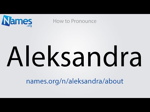 How to Pronounce Aleksandra