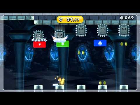 New Super Mario Bros U - Herausforderung (Challenge) - Kassensturz in der Steinblockfestung (Thwomp Castle Cash Flow) Gold