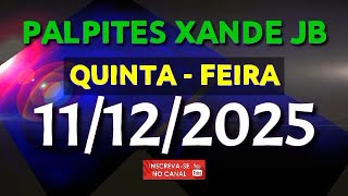 PALPITE DIA 11/12/2025 | JOGO DO BICHO TODAS AS LOTERIAS