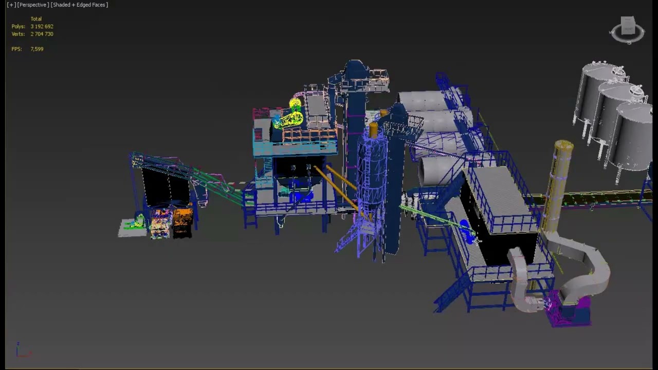 Concrete plantplants SCENE MODELS 3D Model