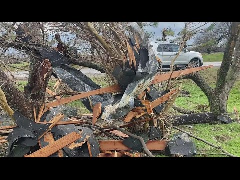Storm damage reported in Wise County, Texas after possible tornado