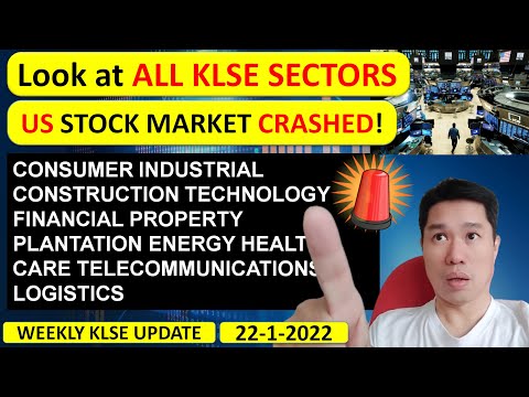 Weekly KLSE BURSA Update - 22-1-2022 - LOOK AT ALL SECTORS - 💥 US STOCK MARKET CRASHED! 💥