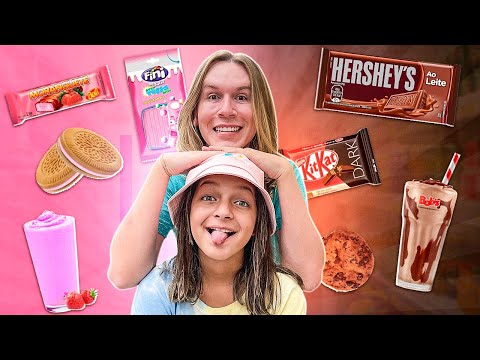 EATING EVERYTHING PINK AND BROWN FOR A FULL DAY