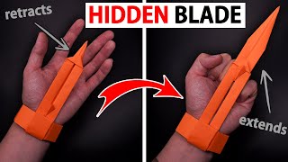 ORIGAMI ASSASSIN HIDDEN BLADE can open and close || How to make origami Assassin Hidden Blade